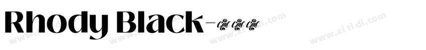 Rhody Black字体转换